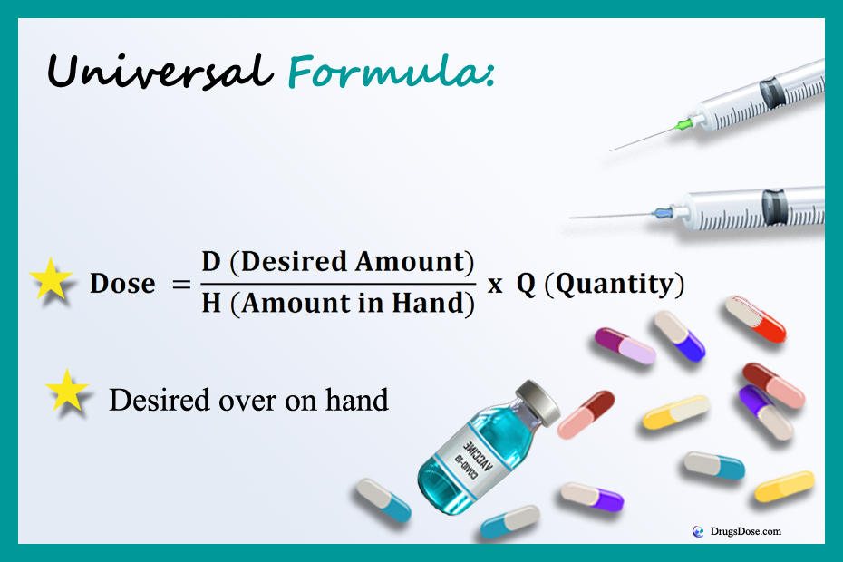 Drugs Calculator: How to Use Universal Formula